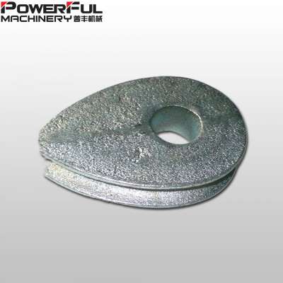 Black Din3091 ductile cast malleable steel wire rope thimble