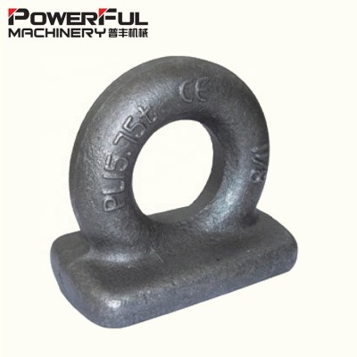 20t High Tensile Drop Forged Galvanized Welding Self Color Marine Dock Rectangular Base Round Pad Standard Eye Plate