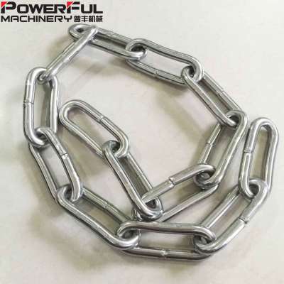 GALVANIZED ZINC PLATED STANDARD UK TYPE STEEL WELDED LONG LINK CHAIN